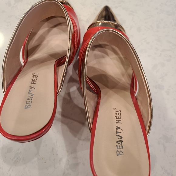 Coral stiletto heels - Picture 3 of 4